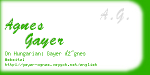 agnes gayer business card